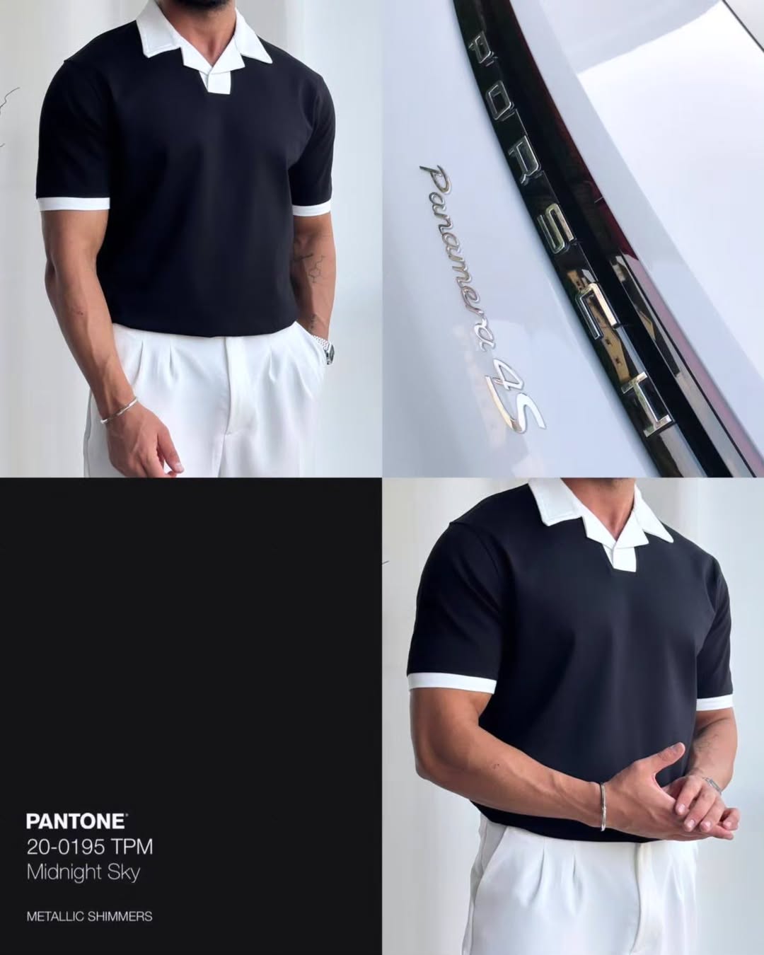 Classic black polo