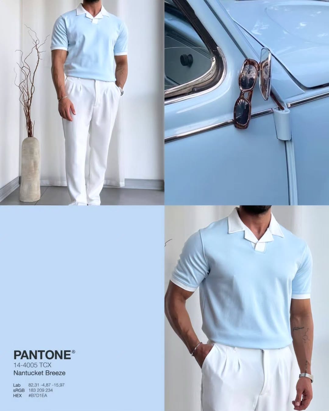 Classic baby blue polo